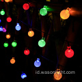 30 LED 21ft Surya Waterproof String Light Outdoor Fairy Light Globe Crystal Ball Lighting Dekoratif Untuk Taman Halaman Rumah Pesta